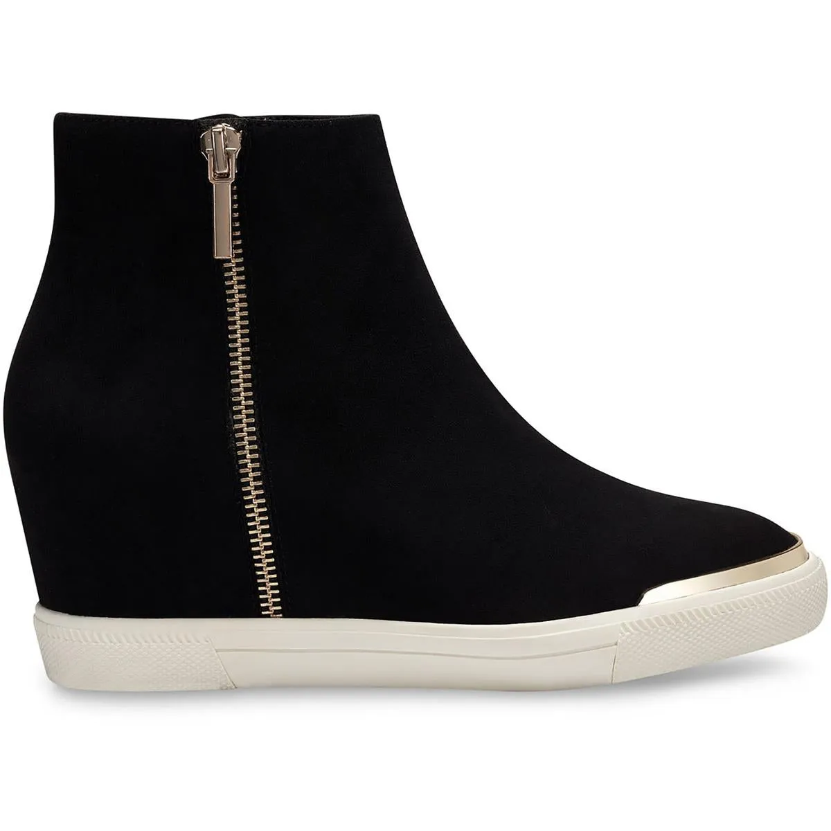 Alfani Womens Aivah Microsuede Double Zipper Casual and Fashion Sneakers