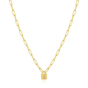 Ania Haie Gold Chunky Chain Padlock Necklace