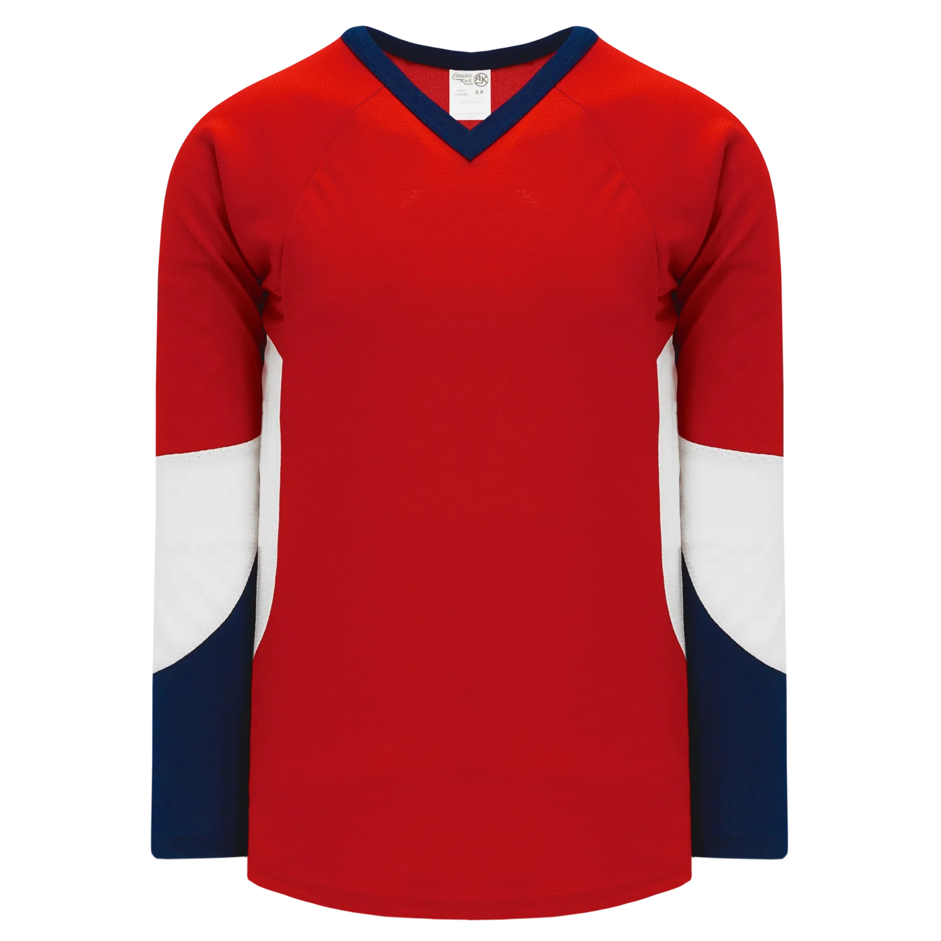 Athletic Knit (AK) H6600A-471 Adult Red/Navy/White League Hockey Jersey