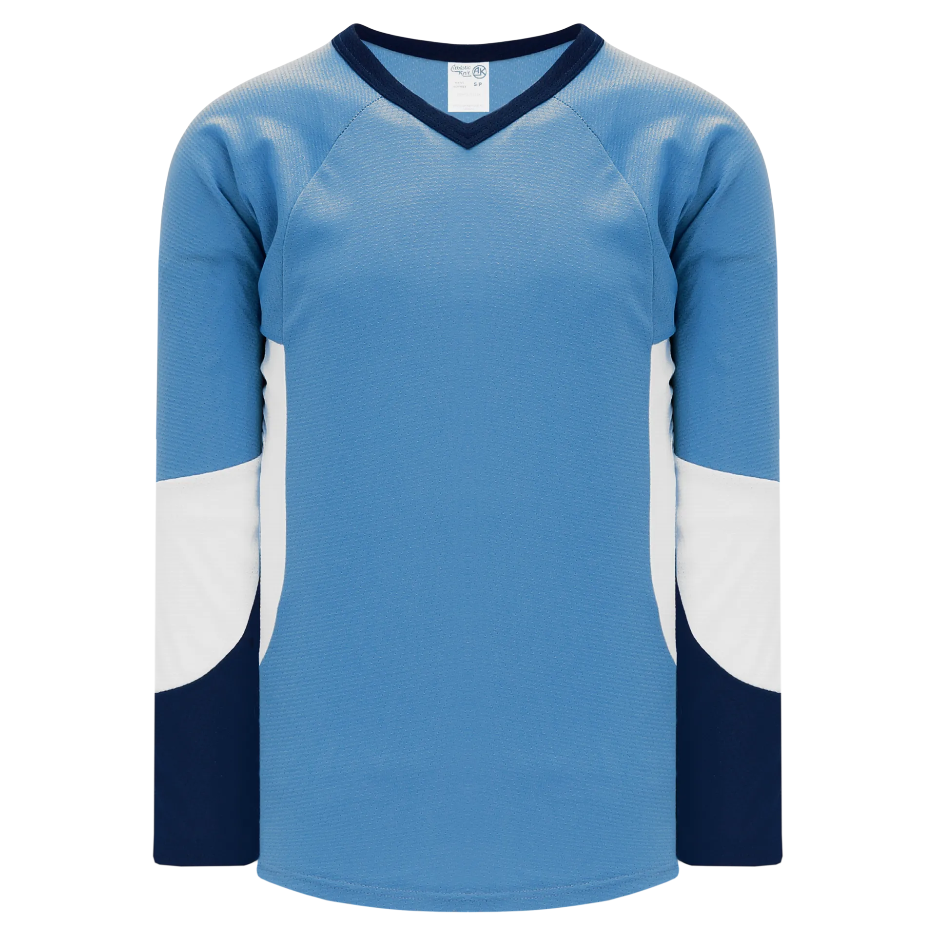Athletic Knit (AK) H6600A-475 Adult Sky Blue/Navy/White League Hockey Jersey