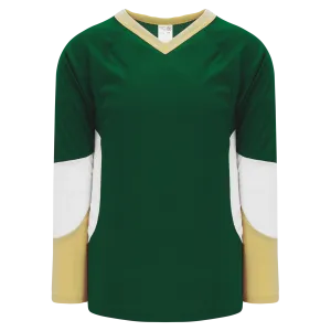 Athletic Knit (AK) H6600Y-262 Youth Dark Green/Vegas Gold/White League Hockey Jersey