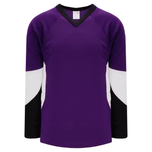 Athletic Knit (AK) H6600Y-438 Youth Purple/Black/White League Hockey Jersey