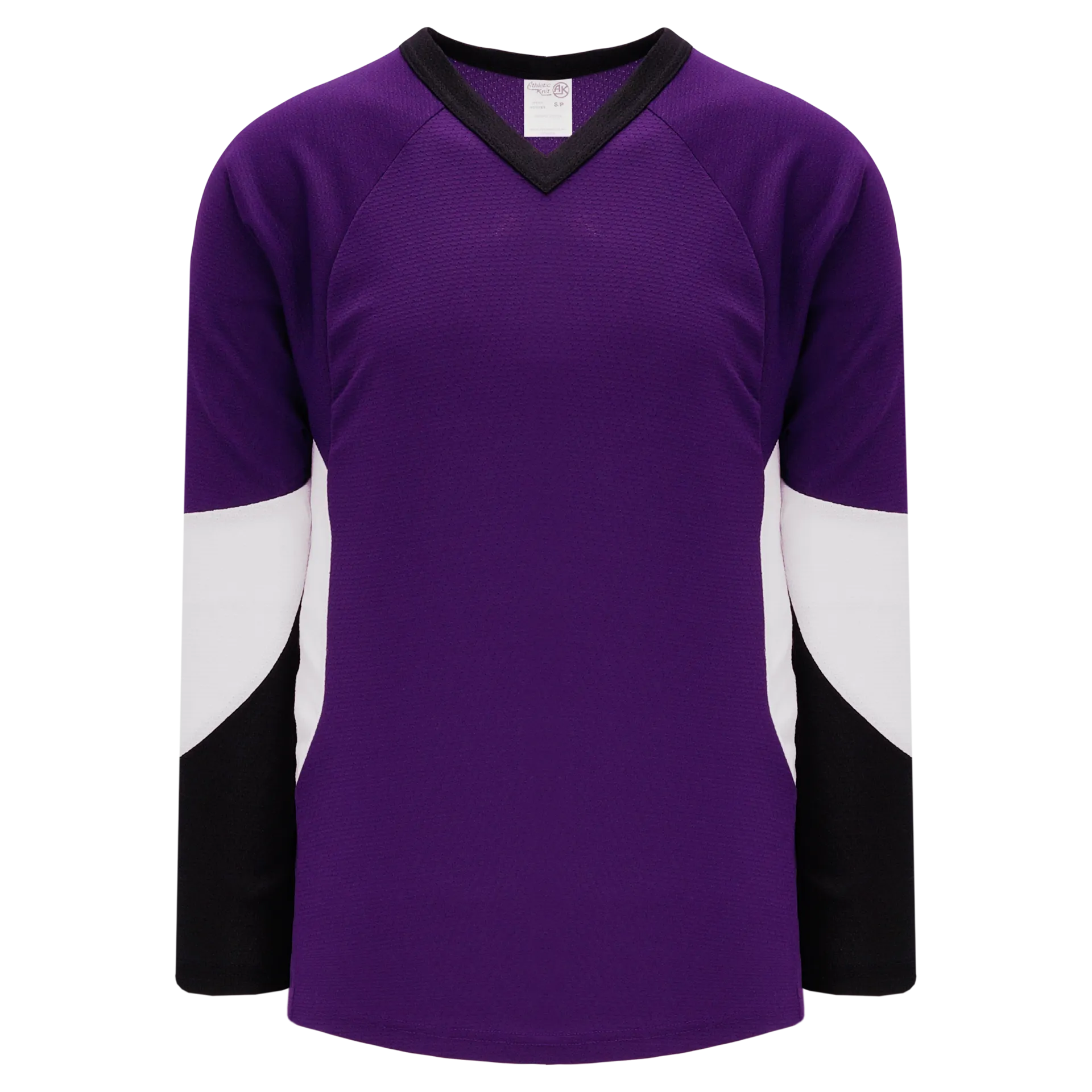 Athletic Knit (AK) H6600Y-438 Youth Purple/Black/White League Hockey Jersey