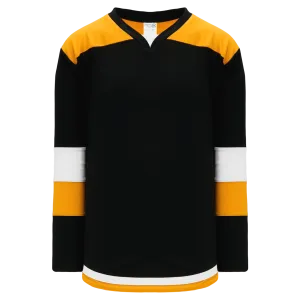 Athletic Knit (AK) H7400A-437 Adult Black/Gold Select Hockey Jersey