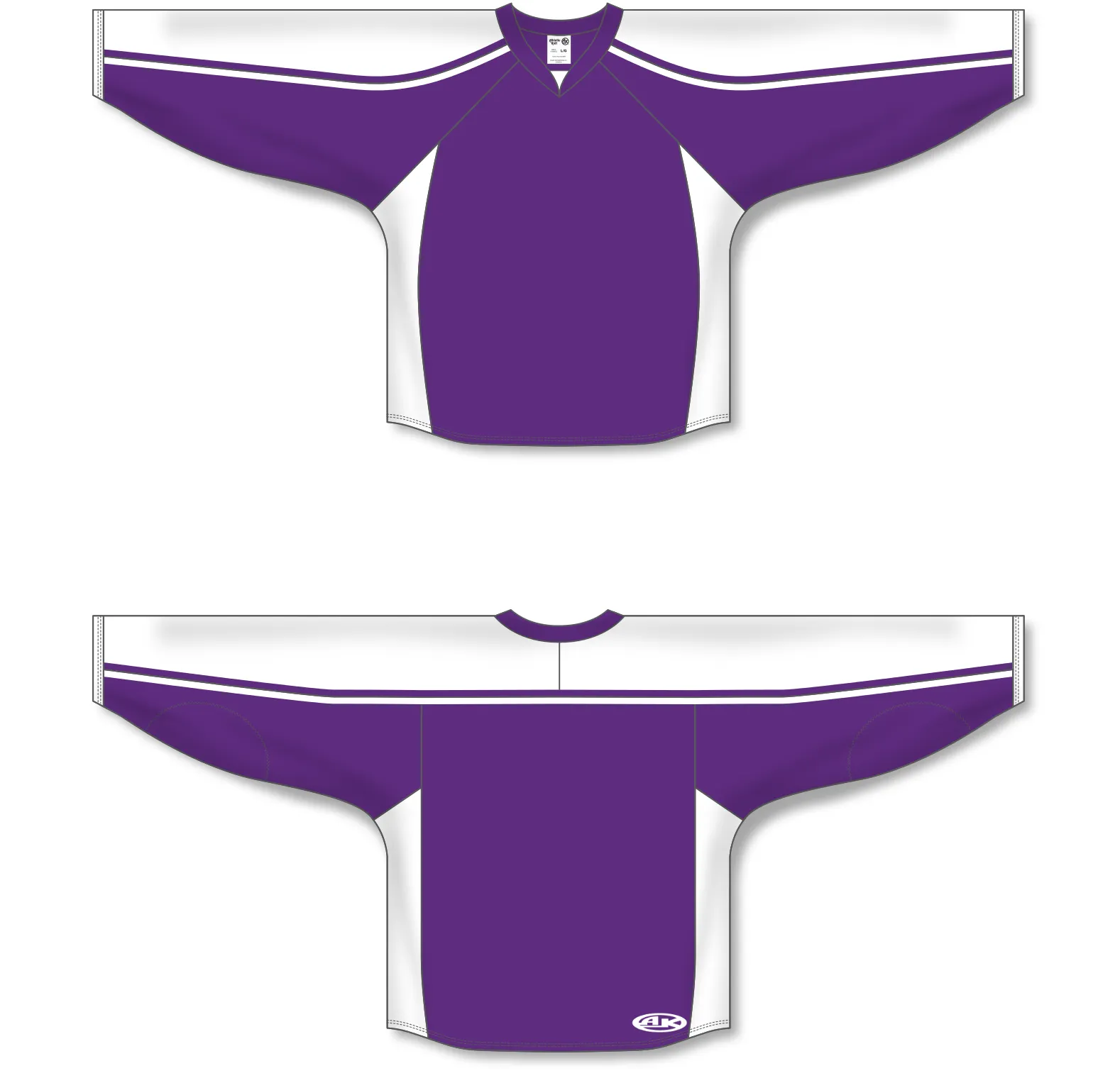 Athletic Knit (AK) H7600A-220 Adult Purple/White Select Hockey Jersey
