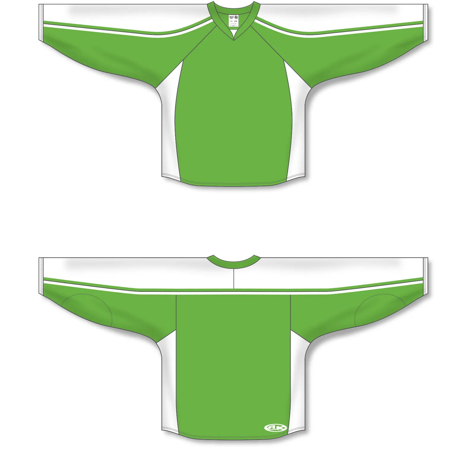 Athletic Knit (AK) H7600A-271 Adult Lime Green/White Select Hockey Jersey