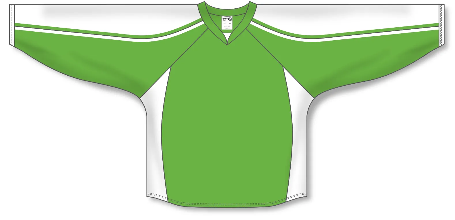 Athletic Knit (AK) H7600A-271 Adult Lime Green/White Select Hockey Jersey