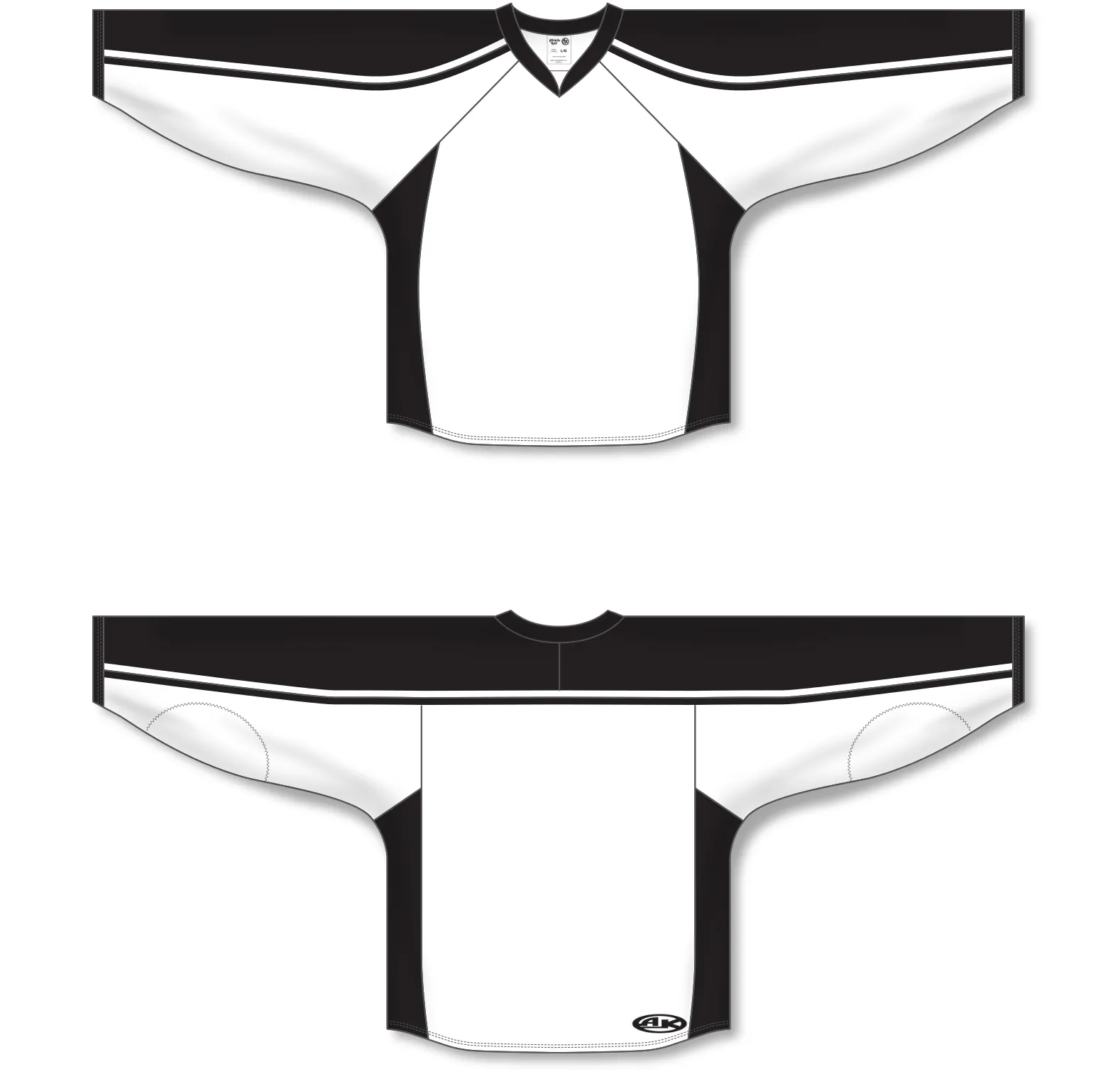 Athletic Knit (AK) H7600Y-222 Youth White/Black Select Hockey Jersey