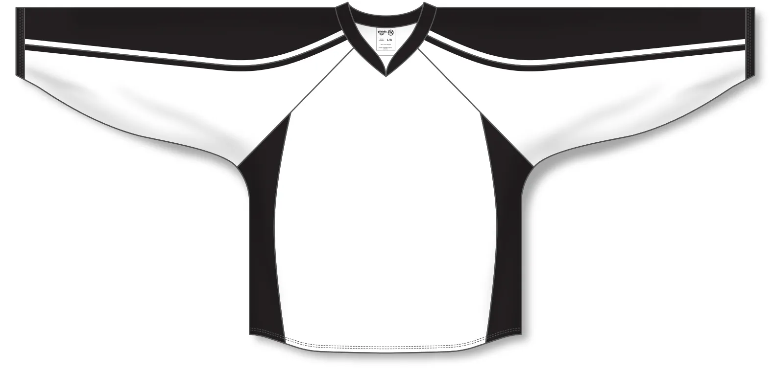 Athletic Knit (AK) H7600Y-222 Youth White/Black Select Hockey Jersey