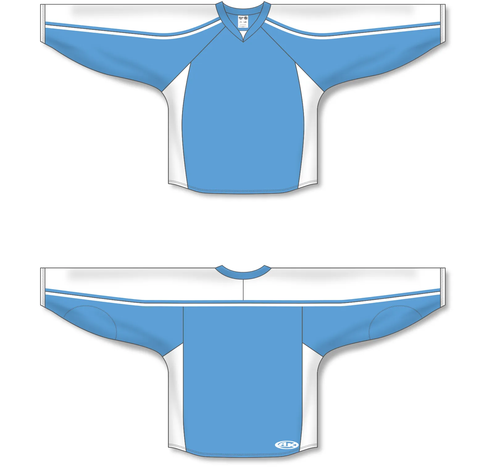Athletic Knit (AK) H7600Y-227 Youth Sky Blue/White Select Hockey Jersey