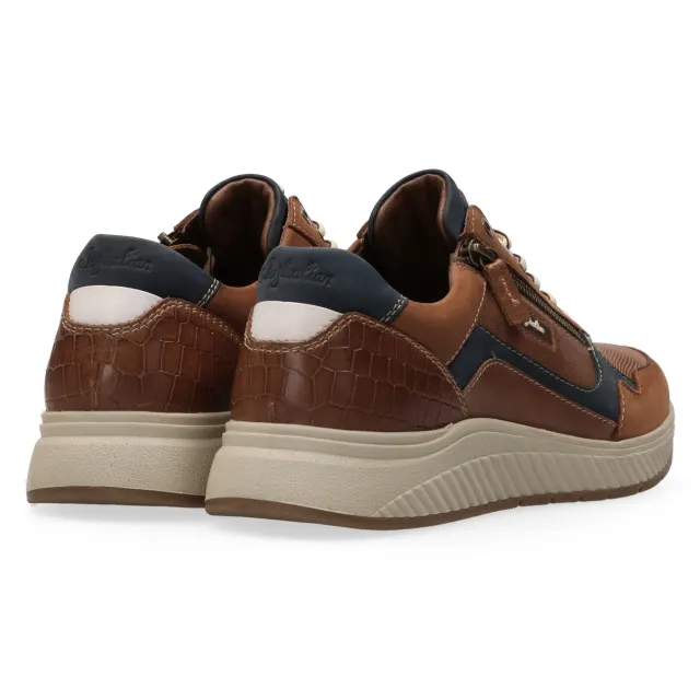 Australian Footwear Hatchback leather/nubuck 15.1607.01-df6 cognac-blue 3175