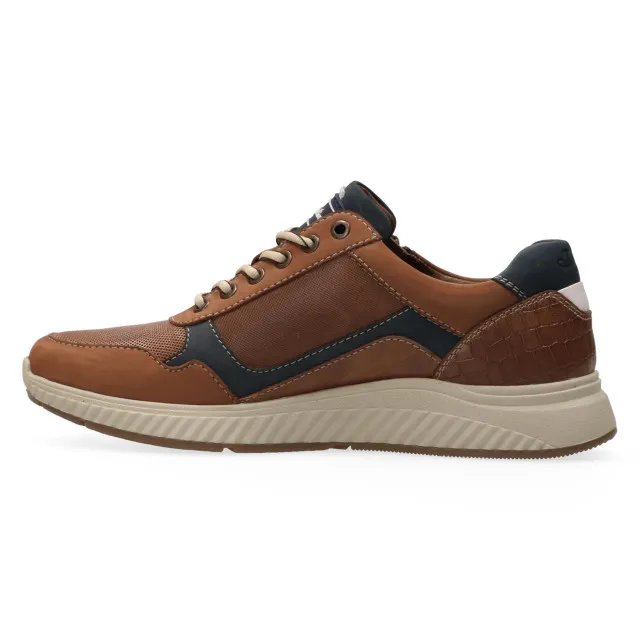 Australian Footwear Hatchback leather/nubuck 15.1607.01-df6 cognac-blue 3175