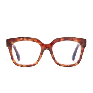 AVA - AMBER TORTOISE   BLUE LIGHT READERS
