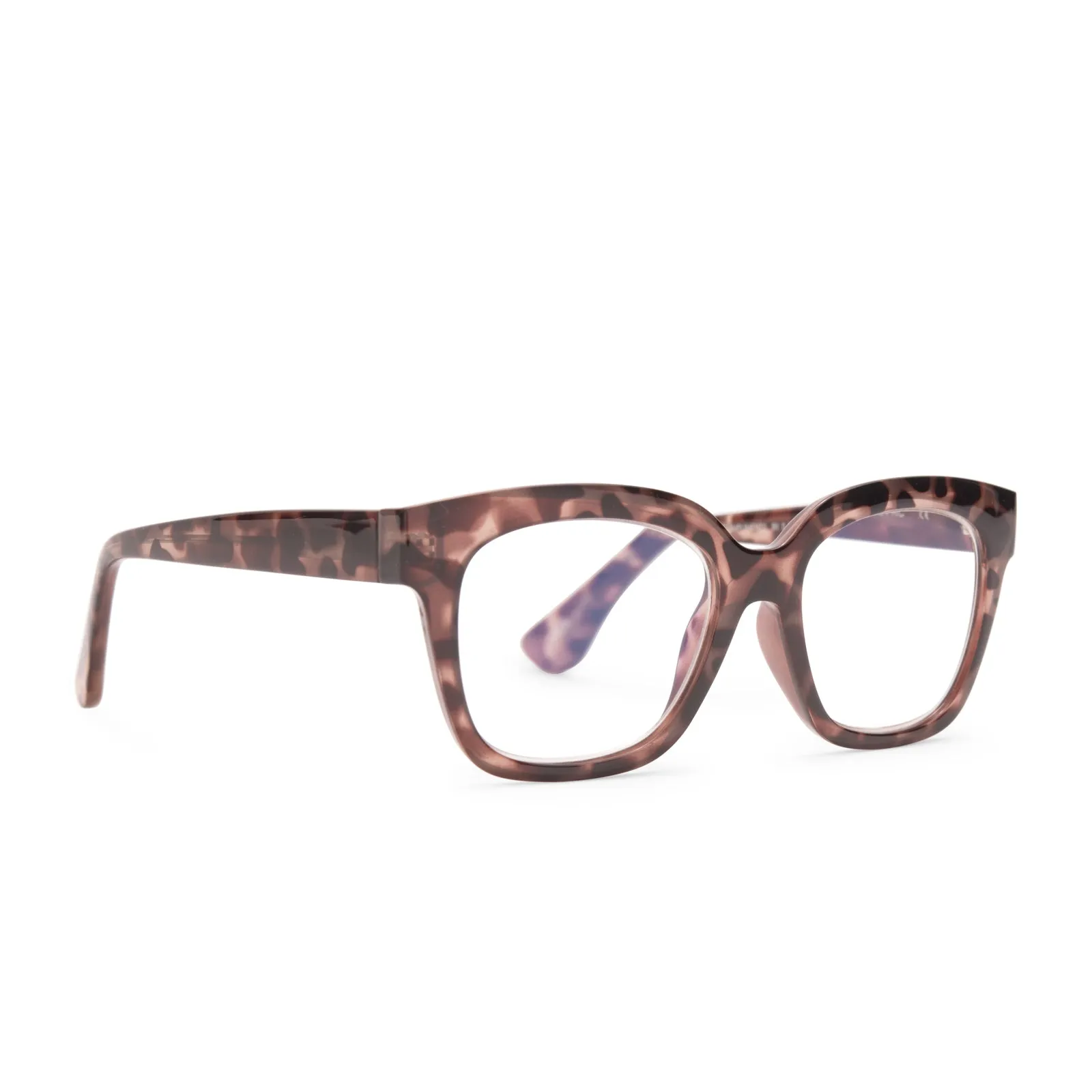 AVA - BEIGE TORTOISE   BLUE LIGHT READERS