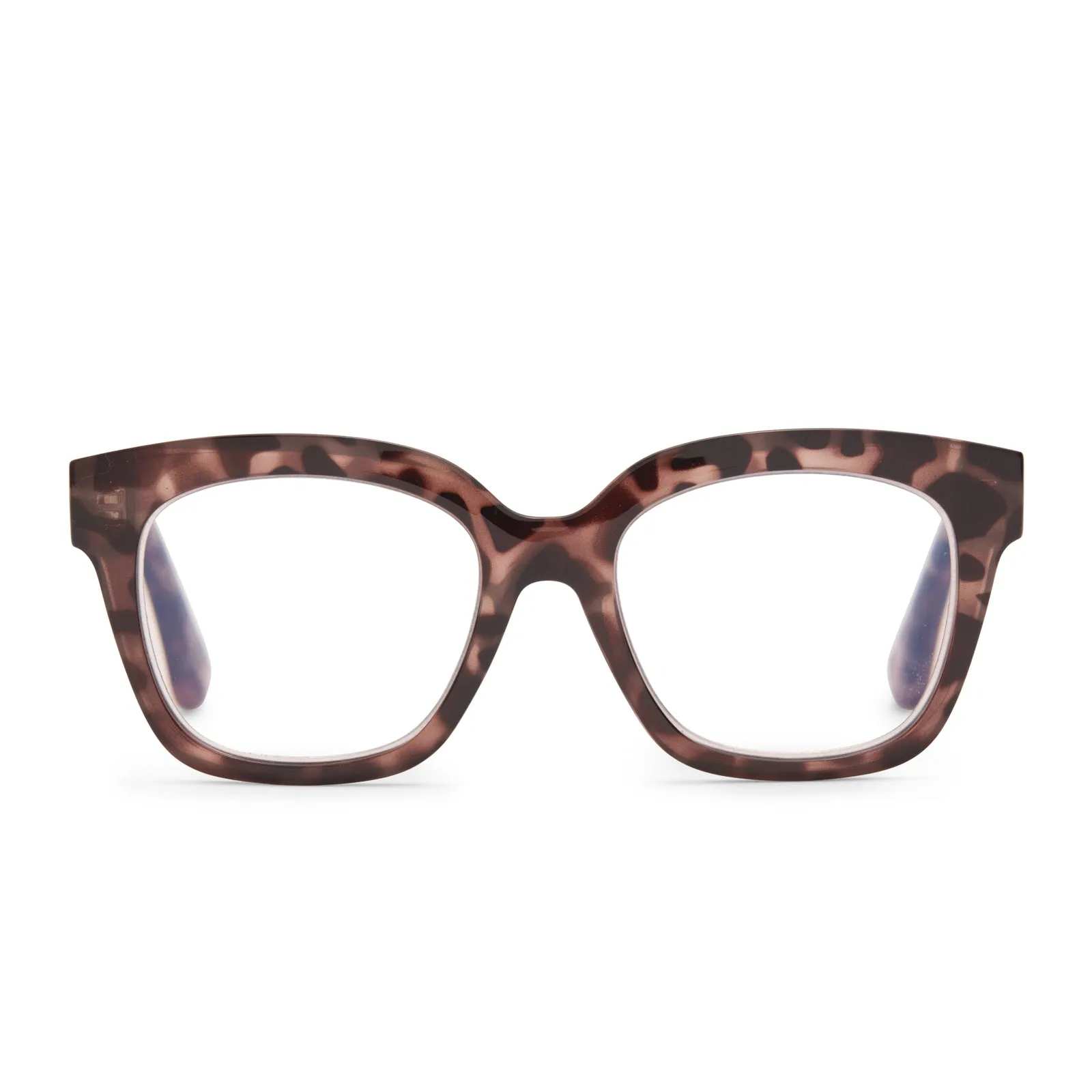 AVA - BEIGE TORTOISE   BLUE LIGHT READERS