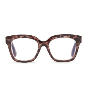 AVA - BEIGE TORTOISE   BLUE LIGHT READERS