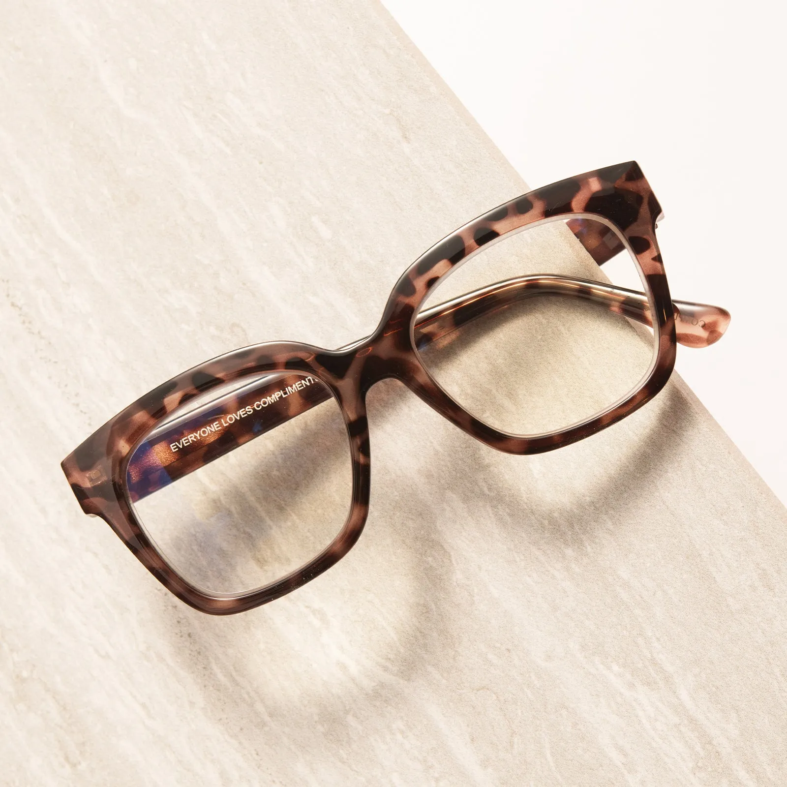 AVA - BEIGE TORTOISE   BLUE LIGHT READERS
