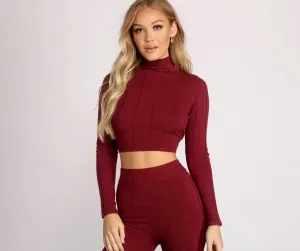 Basic Ribbed Open Back Crop Top