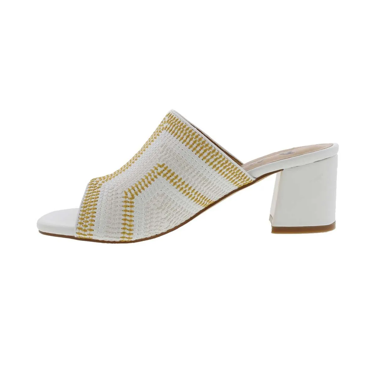 Bellini Faint Women Sandal In White/yellow Woven