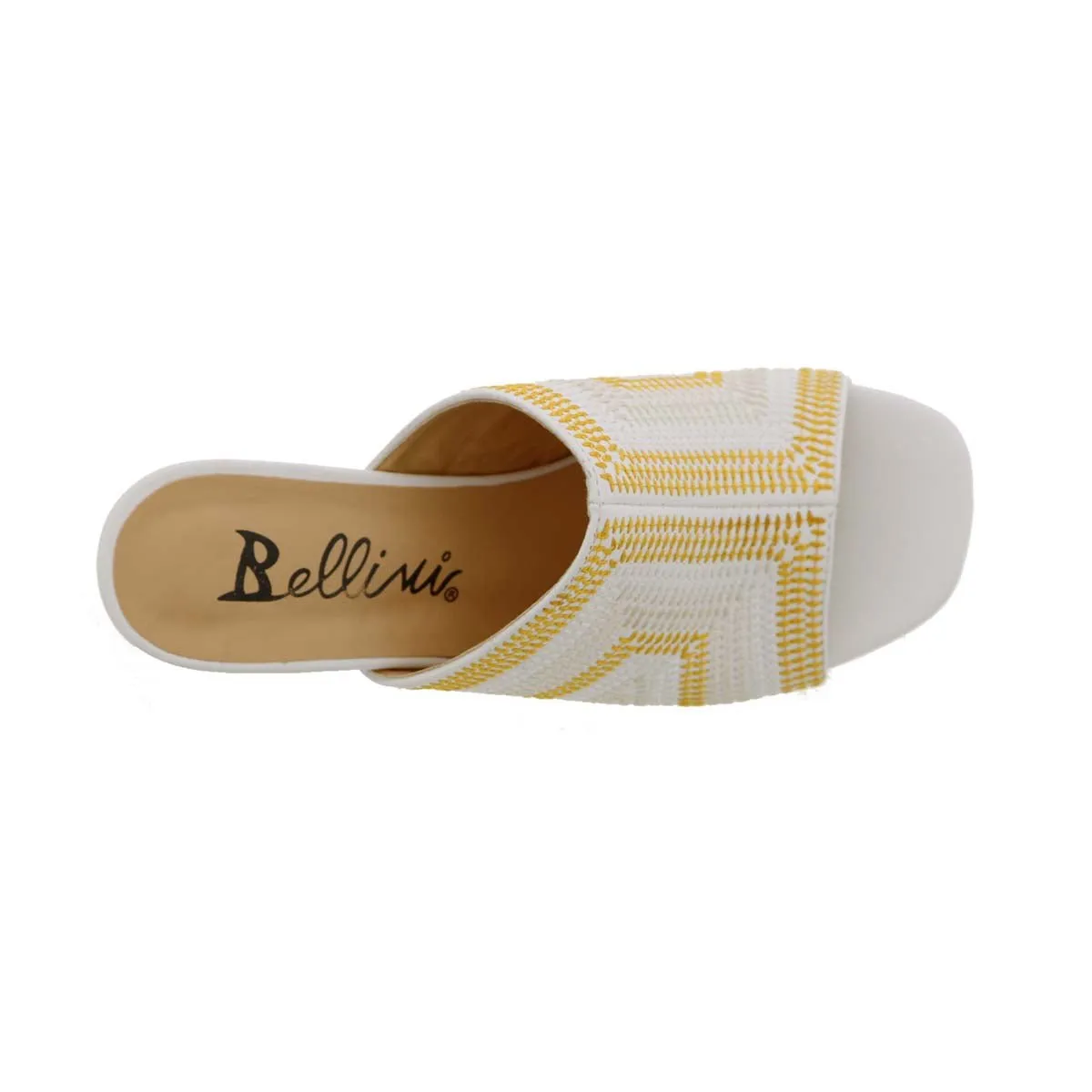 Bellini Faint Women Sandal In White/yellow Woven