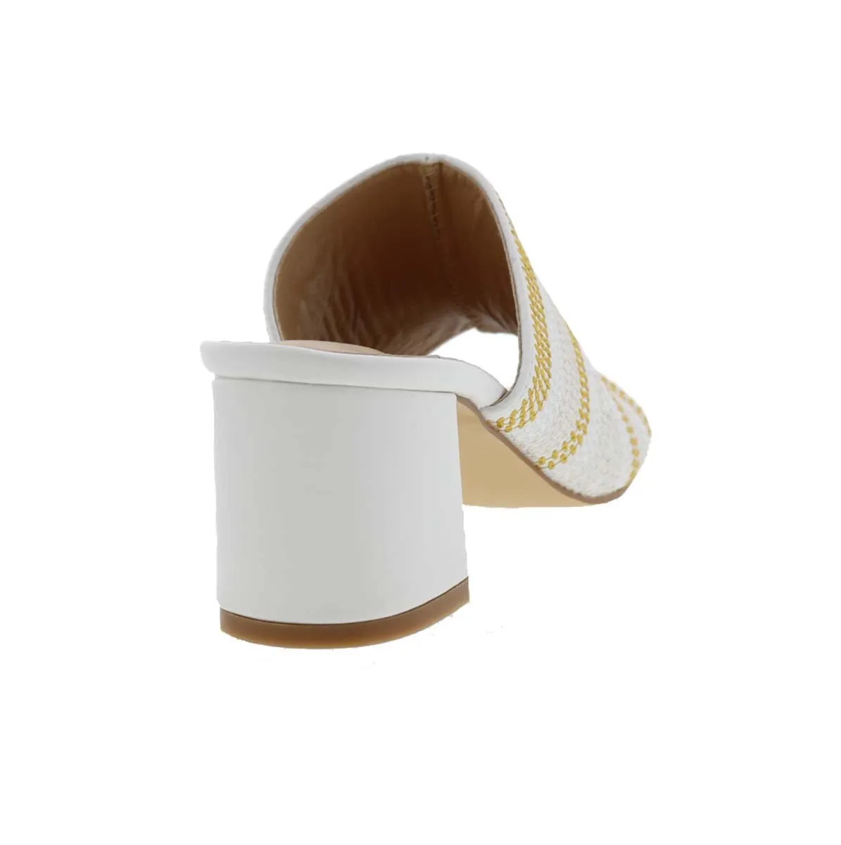 Bellini Faint Women Sandal In White/yellow Woven