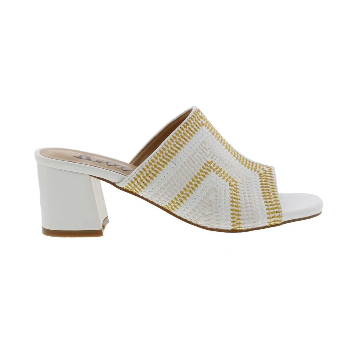 Bellini Faint Women Sandal In White/yellow Woven
