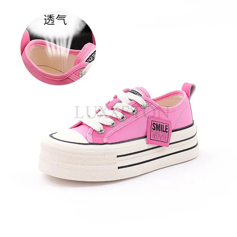 binfenxie  -  Canvas Shoes Women Spring Summer Casual Walking Platforms Vulcanized Shoes Ladies Fashion Chunky Sneakers Zapatos Para Mujer