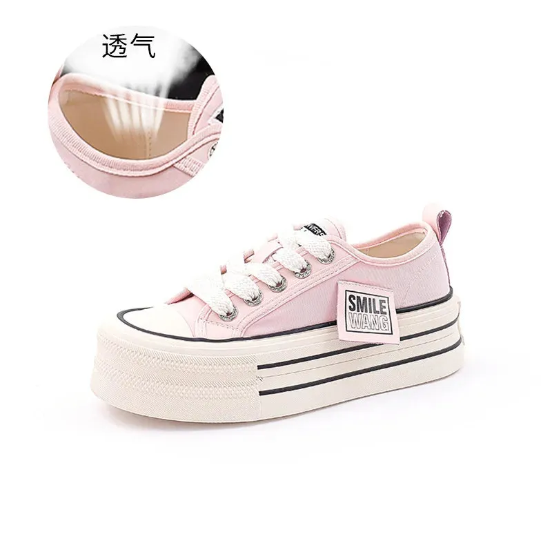 binfenxie  -  Canvas Shoes Women Spring Summer Casual Walking Platforms Vulcanized Shoes Ladies Fashion Chunky Sneakers Zapatos Para Mujer