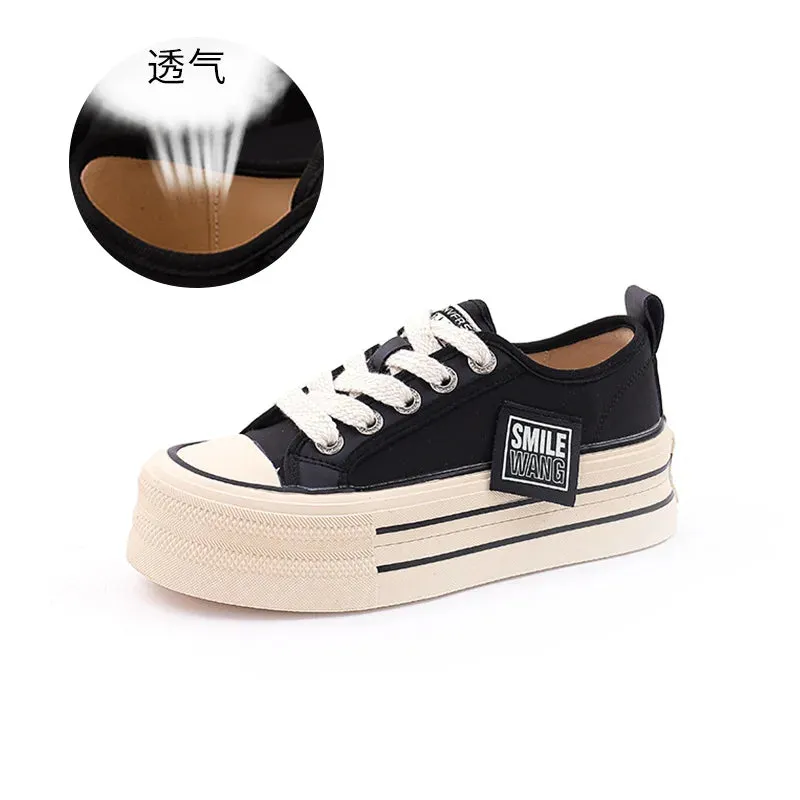 binfenxie  -  Canvas Shoes Women Spring Summer Casual Walking Platforms Vulcanized Shoes Ladies Fashion Chunky Sneakers Zapatos Para Mujer