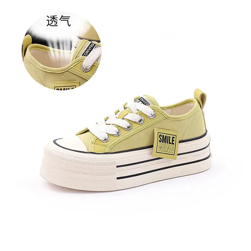 binfenxie  -  Canvas Shoes Women Spring Summer Casual Walking Platforms Vulcanized Shoes Ladies Fashion Chunky Sneakers Zapatos Para Mujer