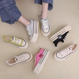 binfenxie  -  Canvas Shoes Women Spring Summer Casual Walking Platforms Vulcanized Shoes Ladies Fashion Chunky Sneakers Zapatos Para Mujer