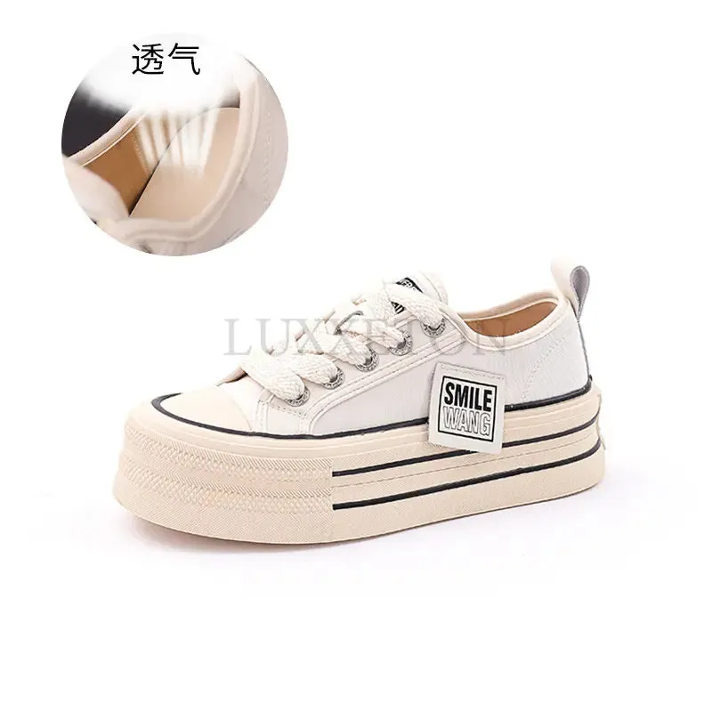 binfenxie  -  Canvas Shoes Women Spring Summer Casual Walking Platforms Vulcanized Shoes Ladies Fashion Chunky Sneakers Zapatos Para Mujer