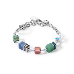 Bracelet GeoCUBE® Statement Precious Chunky Chain Multiwear 35 multicolour