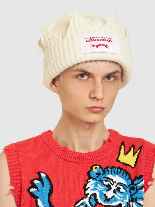 Charles Jeffrey LOVERBOY   Chunky crown beanie 