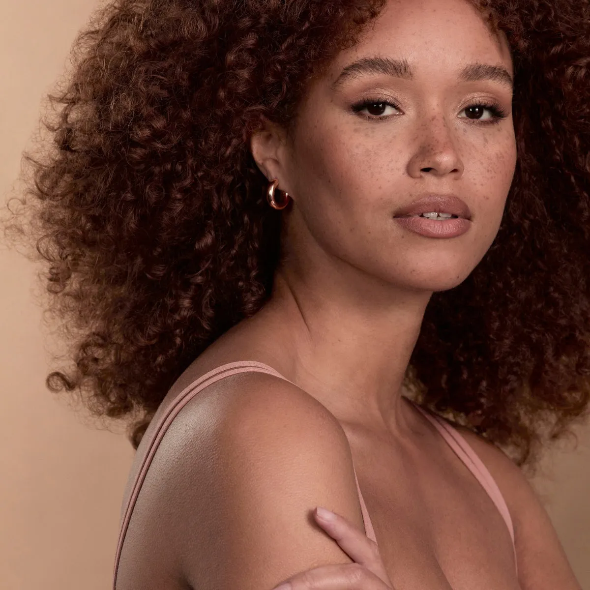 Cocoon Rose Gold Hoop Earring