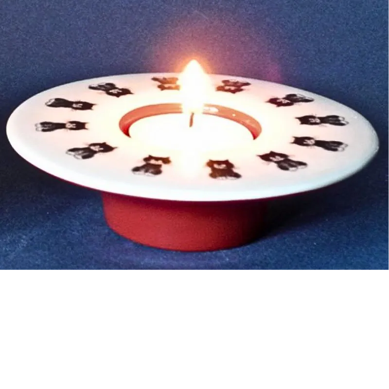 Dubout Cats, Cats in a Row Black Cat Tea Light Holder