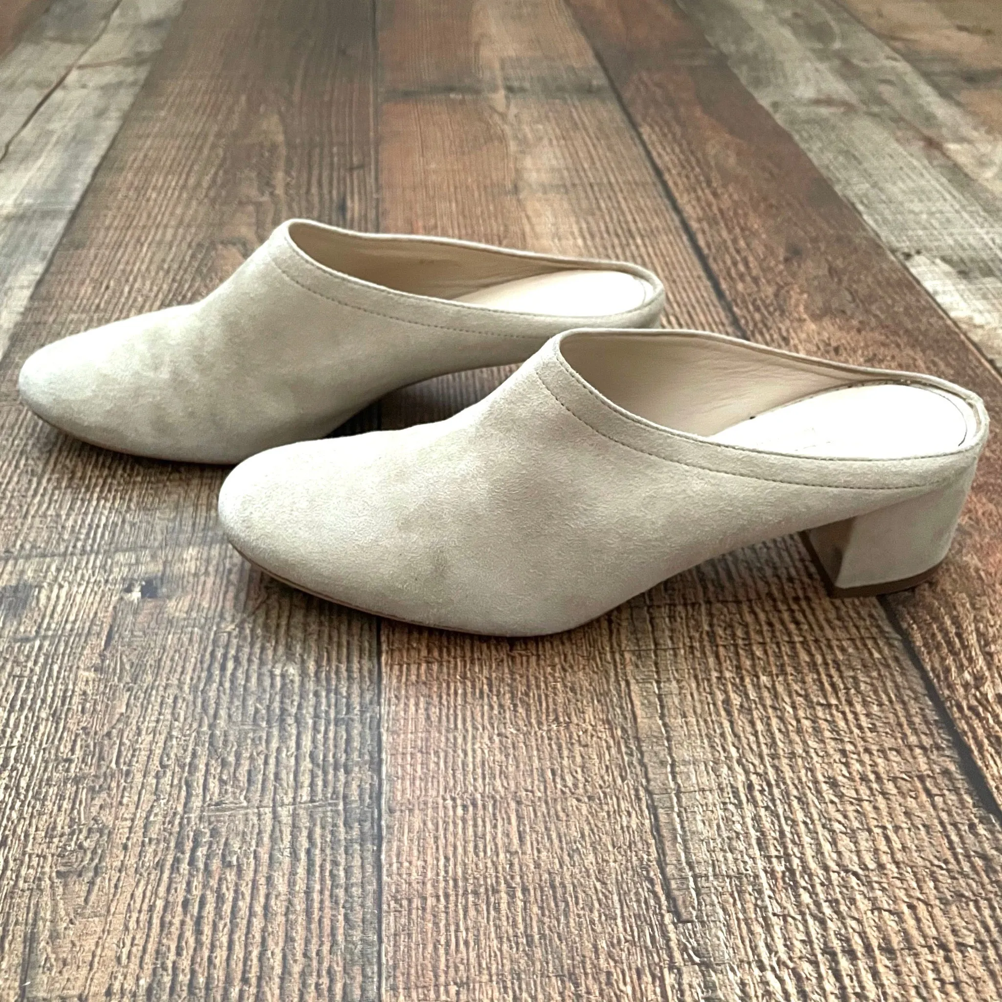 Everlane Bisque Suede Mule- Size 6