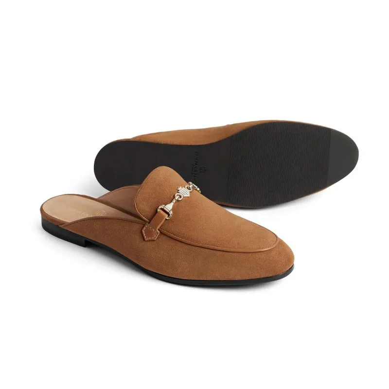 Fairfax & Favor Tuddenham Ladies Suede Mule - Tan