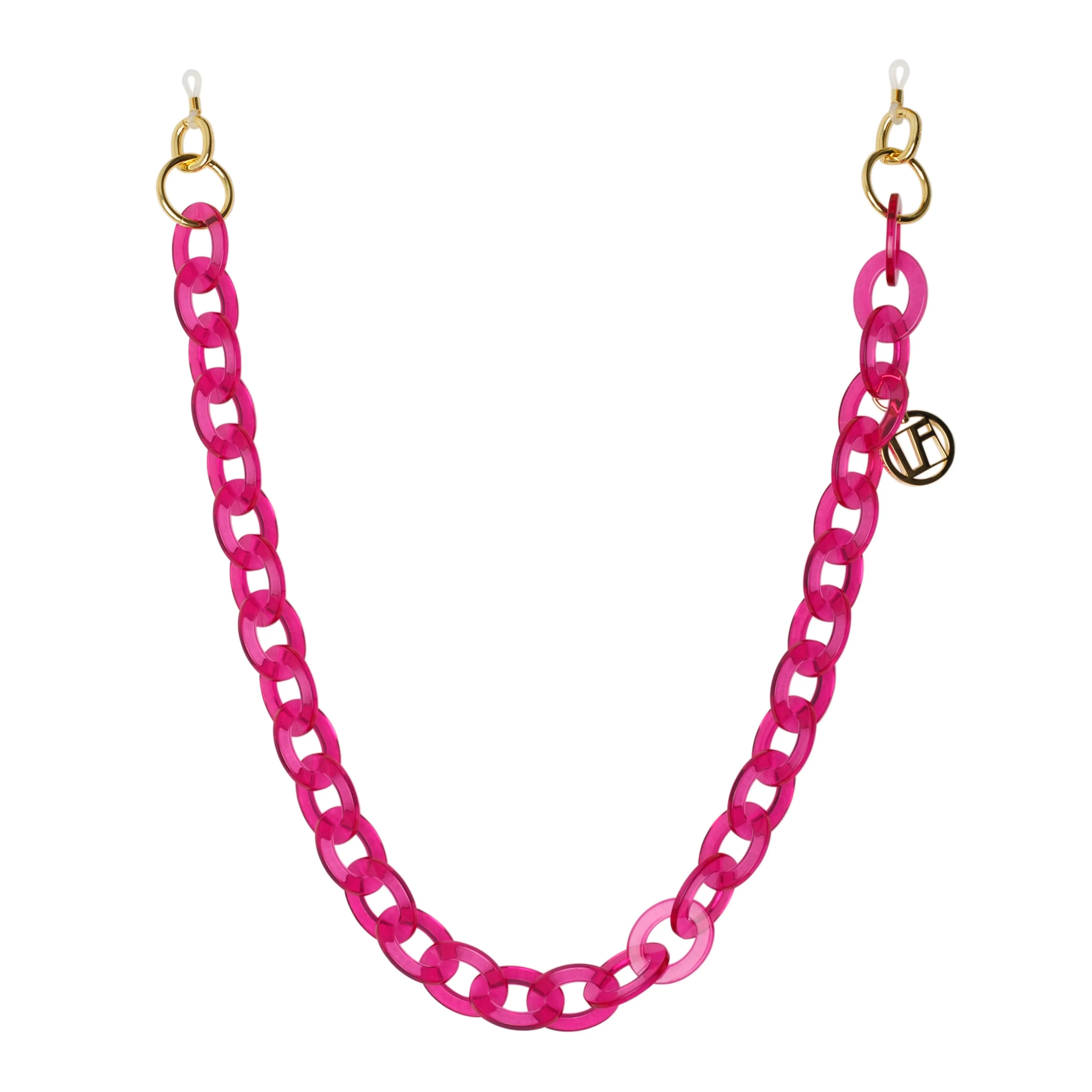 Fuchsia Oval Link Chain