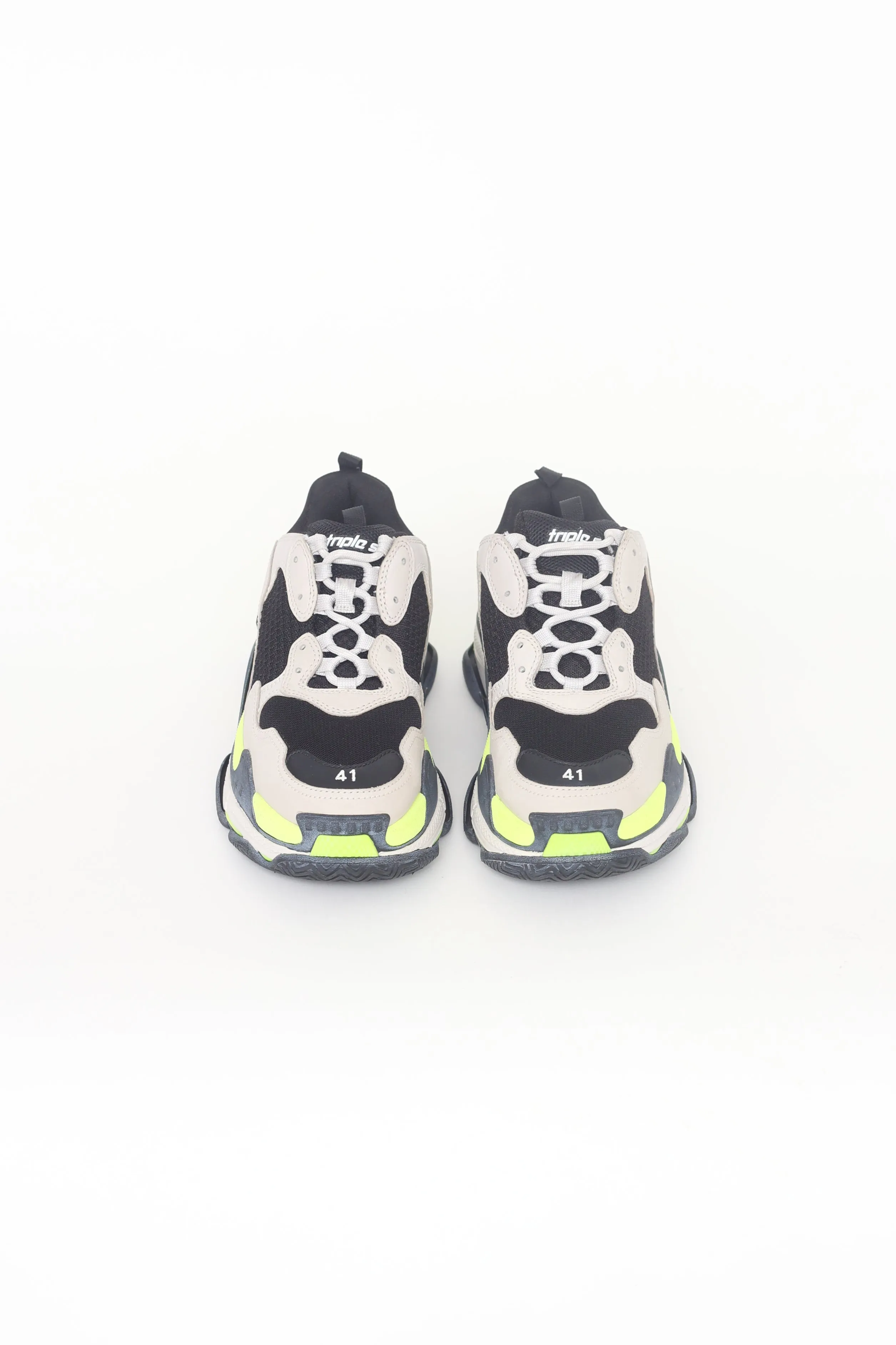 Grey Fluorescent Yellow & Black Triple S Sneaker