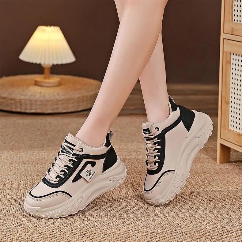 Heightening Chunky Lace Up Sneakers
