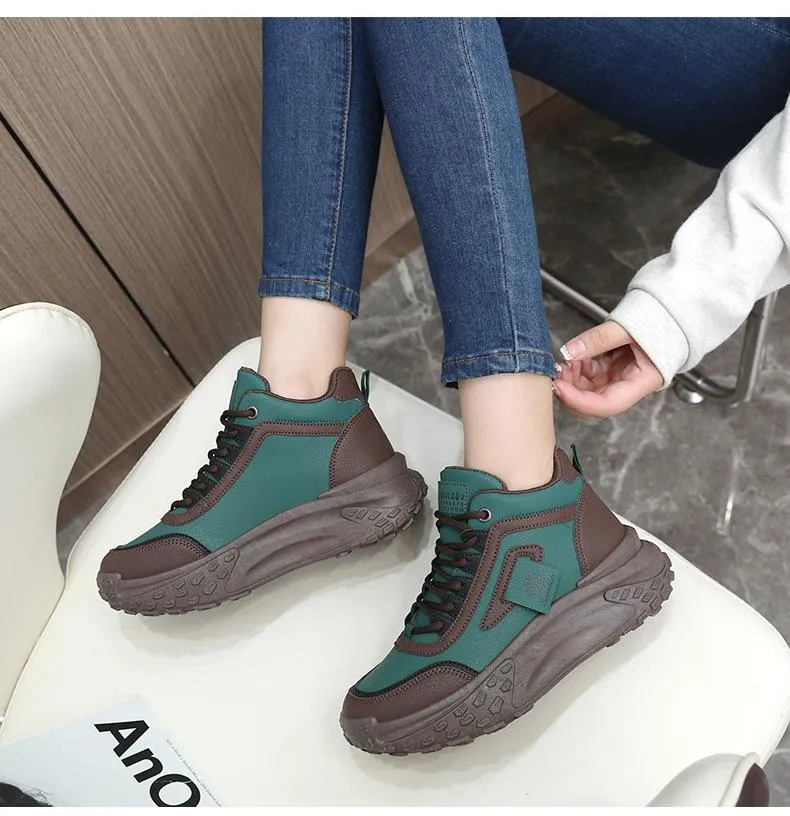 Heightening Chunky Lace Up Sneakers
