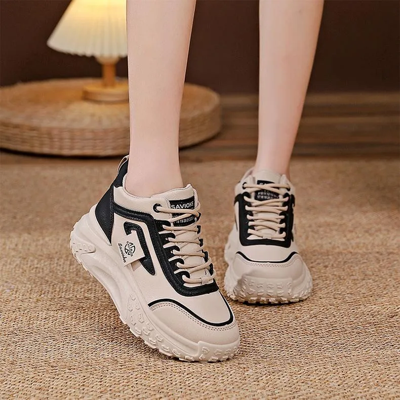 Heightening Chunky Lace Up Sneakers