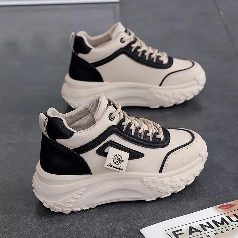 Heightening Chunky Lace Up Sneakers