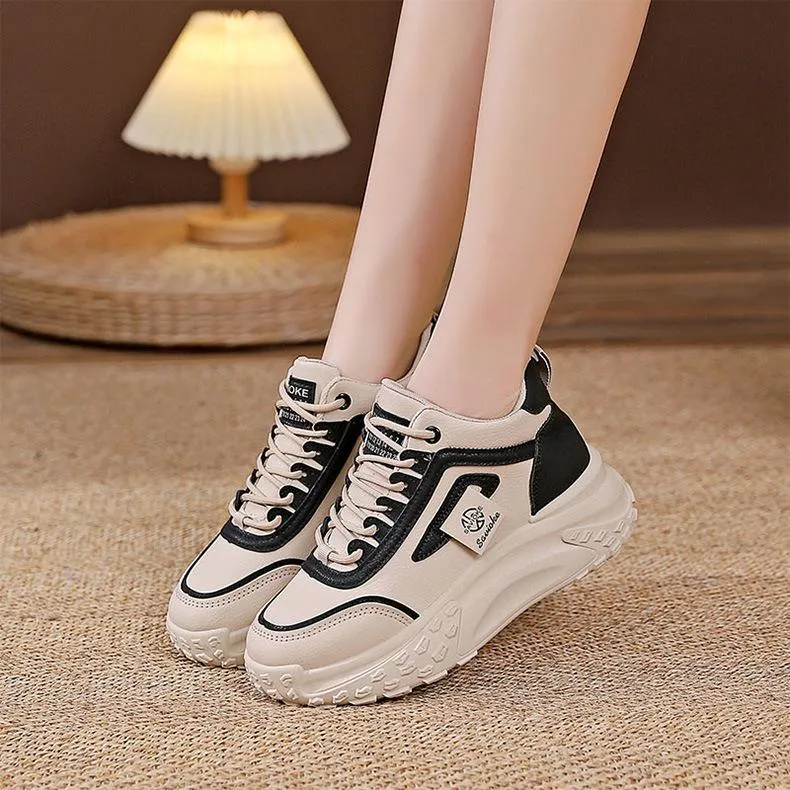 Heightening Chunky Lace Up Sneakers