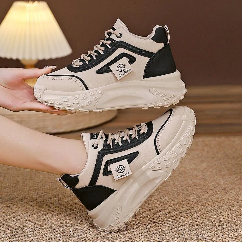 Heightening Chunky Lace Up Sneakers