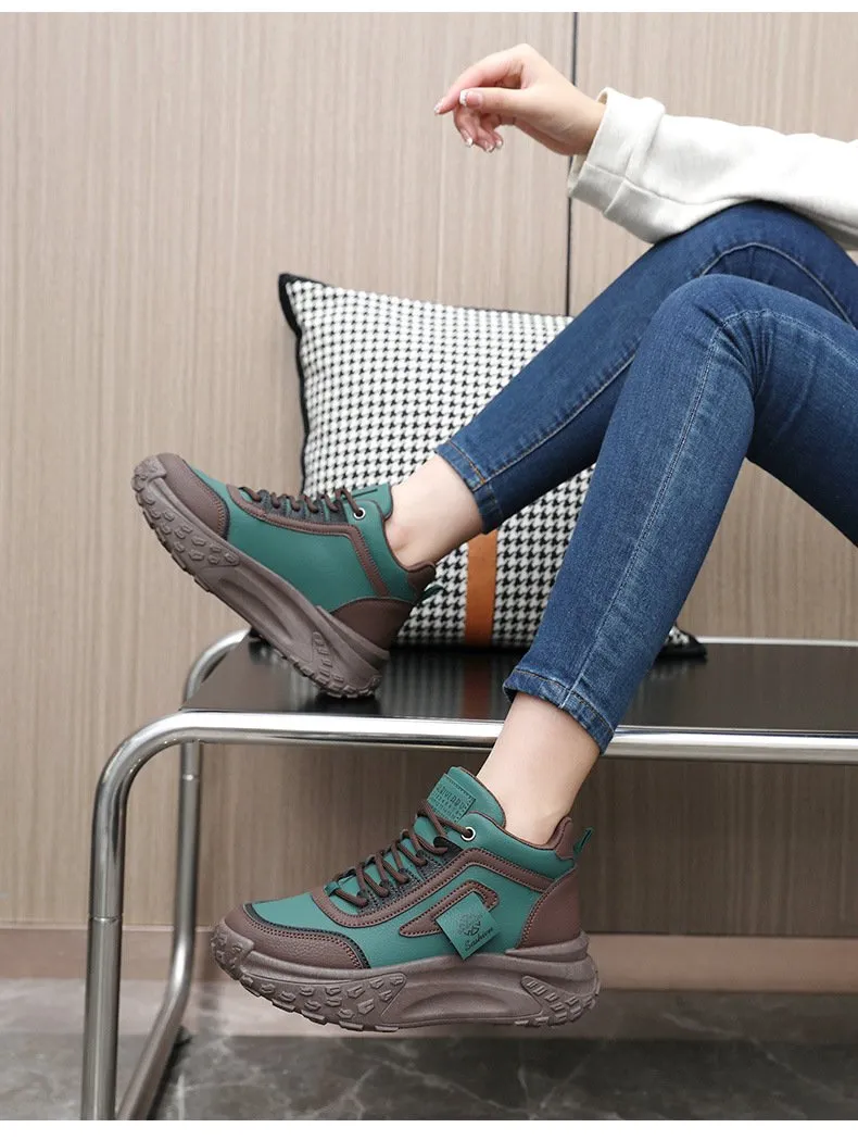 Heightening Chunky Lace Up Sneakers