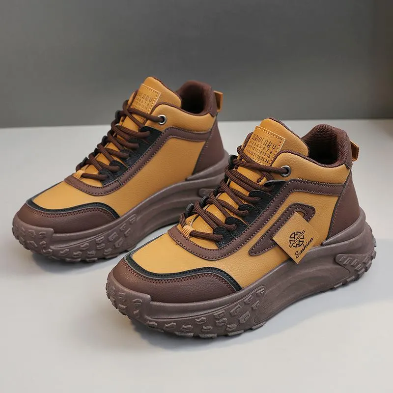 Heightening Chunky Lace Up Sneakers
