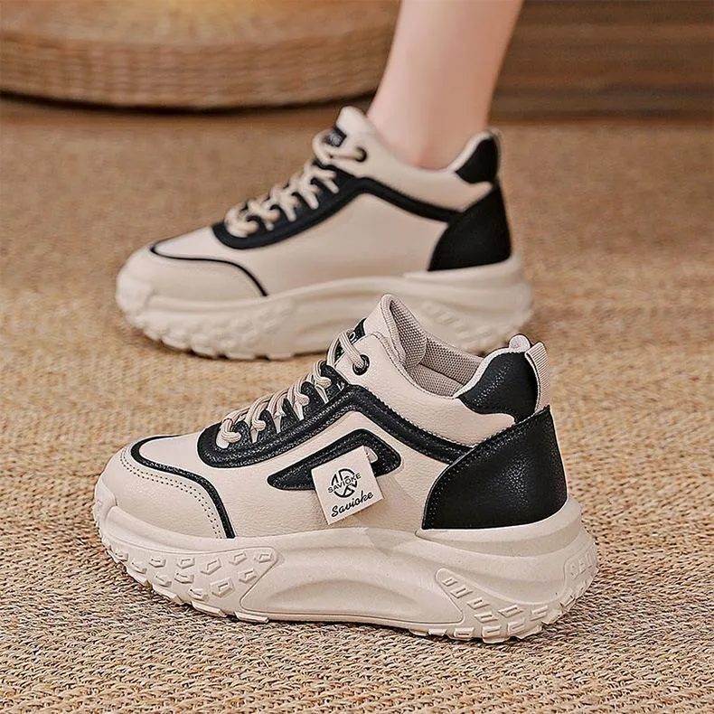 Heightening Chunky Lace Up Sneakers