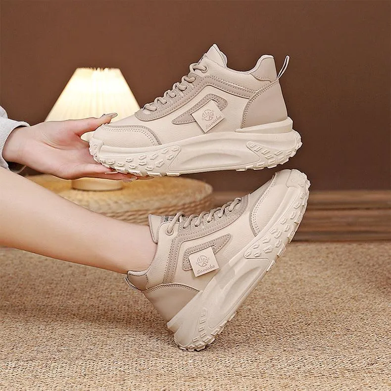 Heightening Chunky Lace Up Sneakers